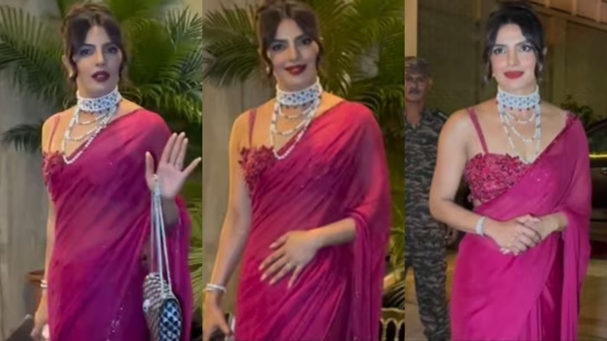 priyanka-chopra-radiates-elegance-in-magenta-saree-at-brothers-wedding-scolds-security-watch-video